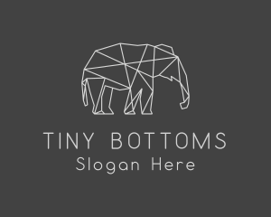 Geometric Elephant Safari logo design