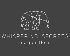 Geometric Elephant Safari logo design