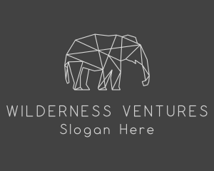 Geometric Elephant Safari logo design