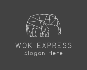 Geometric Elephant Safari logo design