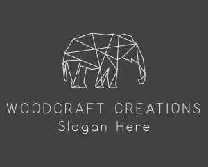 Geometric Elephant Safari logo design