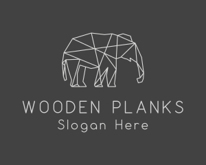 Geometric Elephant Safari logo design