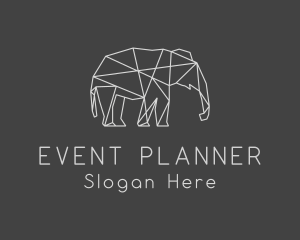 Zoo - Geometric Elephant Safari logo design