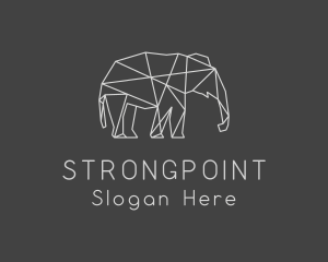 Vet - Geometric Elephant Safari logo design