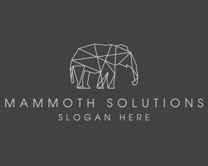 Geometric Elephant Safari logo design