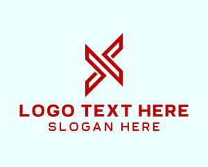 Freight - Red Arrow Letter X logo design