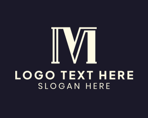 Notary - Legal Law Firm Letter M logo design