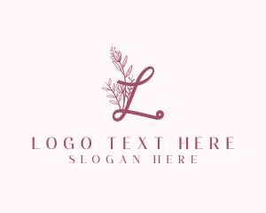 Styling - Floral Styling Letter L logo design