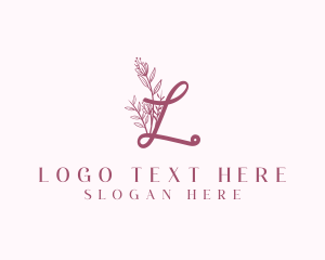 Flower - Floral Styling Letter L logo design