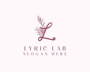 Floral Styling Letter L logo design