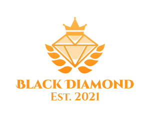 Expensive Golden Diamond Crown  logo design