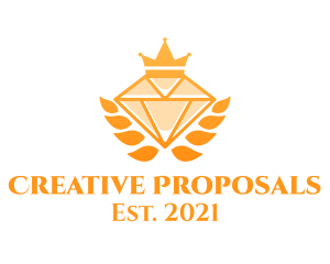 Proposal - Expensive Golden Diamond Crown logo design