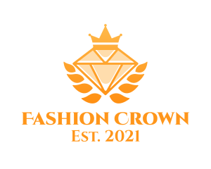 Expensive Golden Diamond Crown  logo design