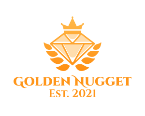 Expensive Golden Diamond Crown  logo design