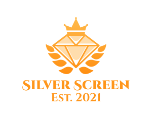 King - Expensive Golden Diamond Crown logo design