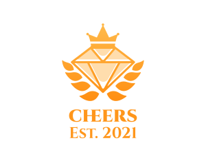 Hotel - Expensive Golden Diamond Crown logo design