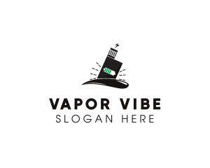 Vaporizer - Electric Vape Charging Battery logo design