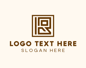 Flooring Tiles Letter R logo design