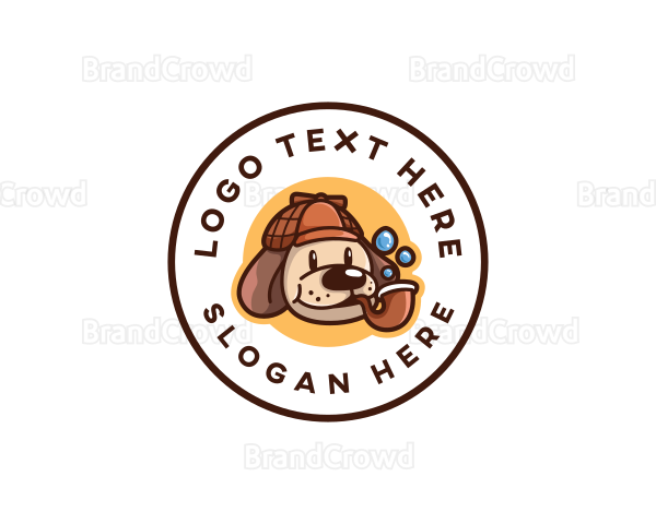 Detective Pet Dog Logo