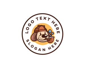 Hound - Detective Pet Dog logo design