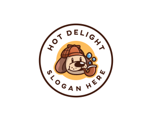 Detective Pet Dog logo design