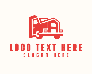 Truck - Truck Transport Letter A logo design