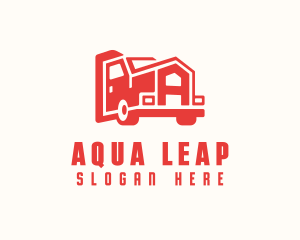 Truck Transport Letter A logo design