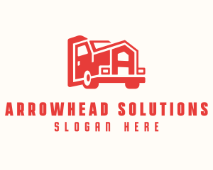 Truck Transport Letter A logo design