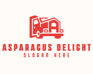 Truck Transport Letter A logo design