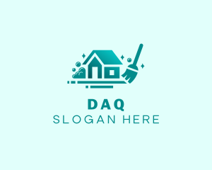 Mop - Broom House Cleaning logo design