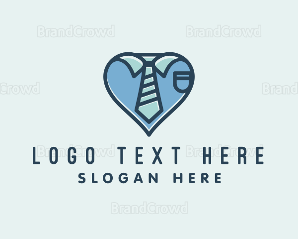 Modern Heart Shirt Tie Logo