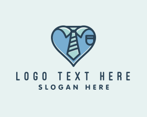 Office Worker - Modern Heart Shirt Tie logo design