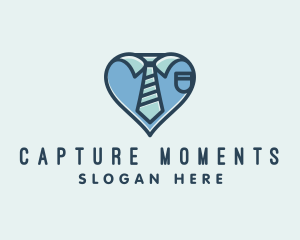 Suit - Modern Heart Shirt Tie logo design