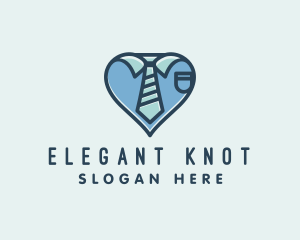 Modern Heart Shirt Tie logo design