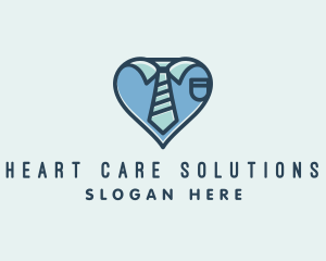 Modern Heart Shirt Tie logo design