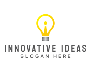 Concept - Idea Bulb Letter I logo design