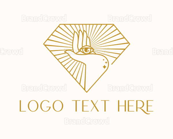 Gold Clairvoyant Eye Logo