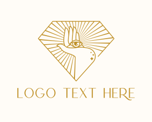 Esthetician - Gold Clairvoyant Eye logo design