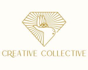 Gold Clairvoyant Eye logo design