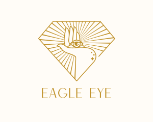 Gold Clairvoyant Eye logo design