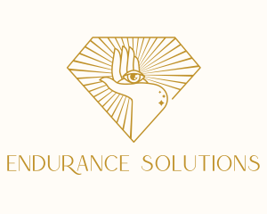 Gold Clairvoyant Eye logo design