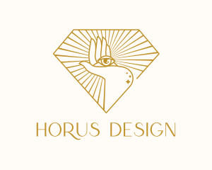 Horus - Gold Clairvoyant Eye logo design