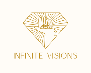 Visionary - Gold Clairvoyant Eye logo design