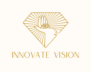 Gold Clairvoyant Eye logo design