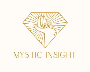 Psychic - Gold Clairvoyant Eye logo design