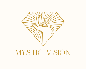 Gold Clairvoyant Eye logo design