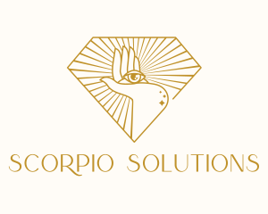 Gold Clairvoyant Eye logo design