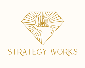 Gold Clairvoyant Eye logo design