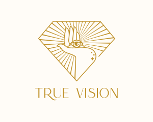 Gold Clairvoyant Eye logo design