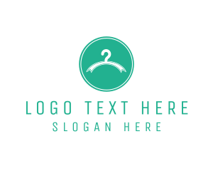 Custom Apparel - Fashion Clothes Hanger logo design